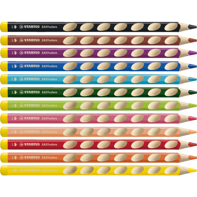Kleurpotloden STABILO EASYcolors, 12 kleuren LH