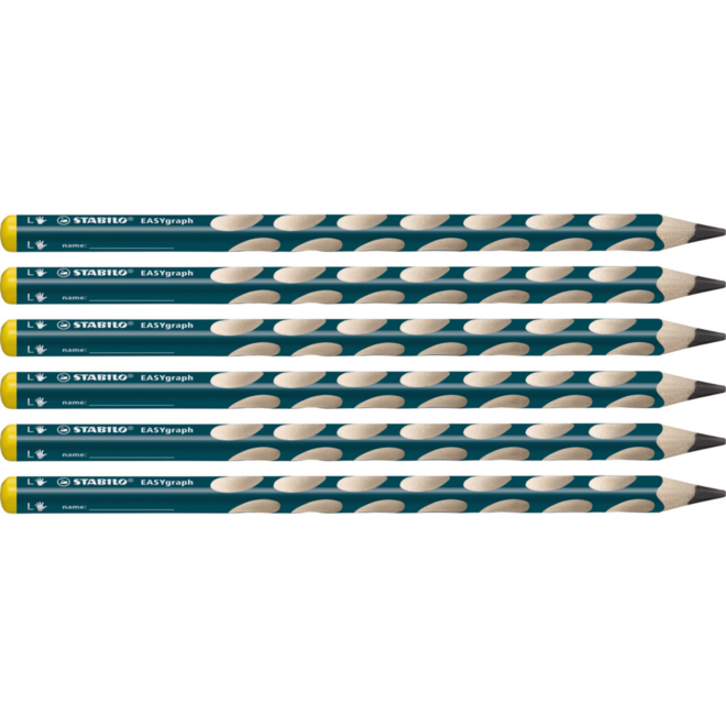 Potlood STABILO EASYgraph HB linkshandig 3,15 mm 6 stuks