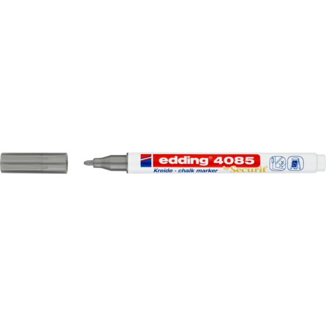 Krijtstift edding goud/zilver 1-2 mm, 2 stuks