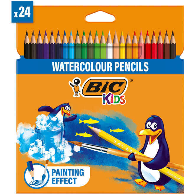 Aquarelpotlood BIC Kids assorti, 24 stuks