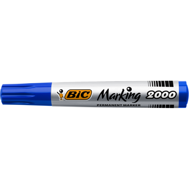 Permanent marker BIC rond 1,7 mm blauw, per dozijn