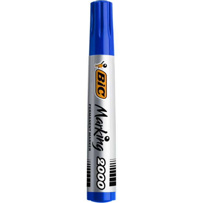 Permanent marker BIC rond 1,7 mm blauw, per dozijn