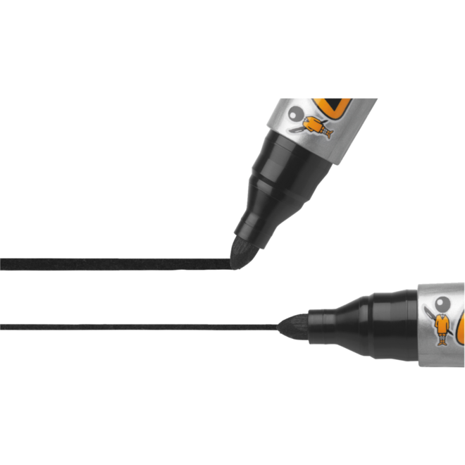 Permanent marker BIC rond 1,7 mm zwart, per dozijn