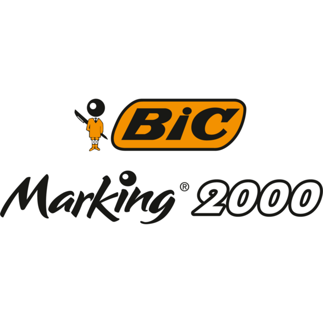 Permanent marker BIC rond 1,7 mm zwart, per dozijn