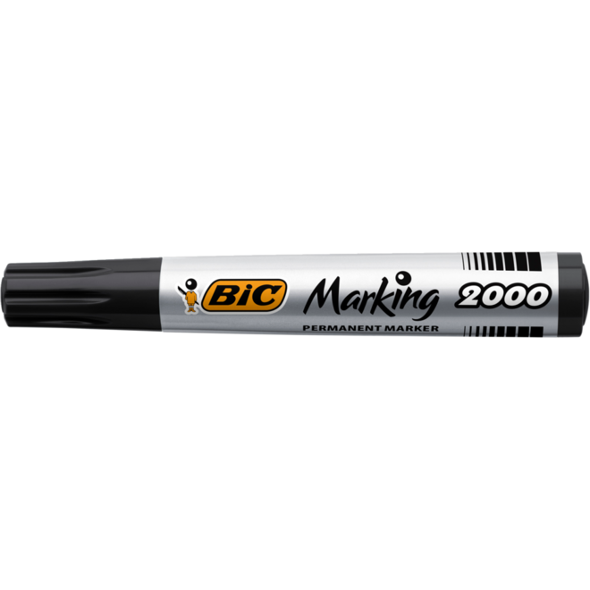 Permanent marker BIC rond 1,7 mm zwart, per dozijn
