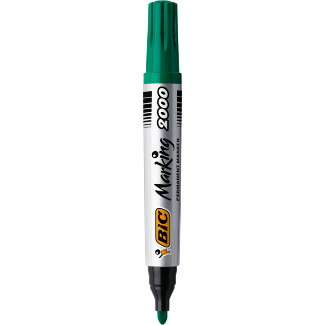 Permanent marker BIC rond 1,7 mm groen, per dozijn