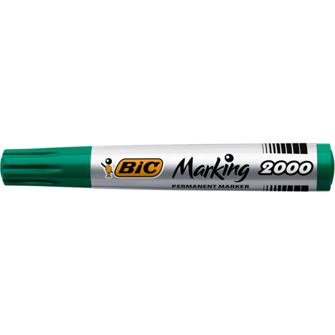 Permanent marker BIC rond 1,7 mm groen, per dozijn