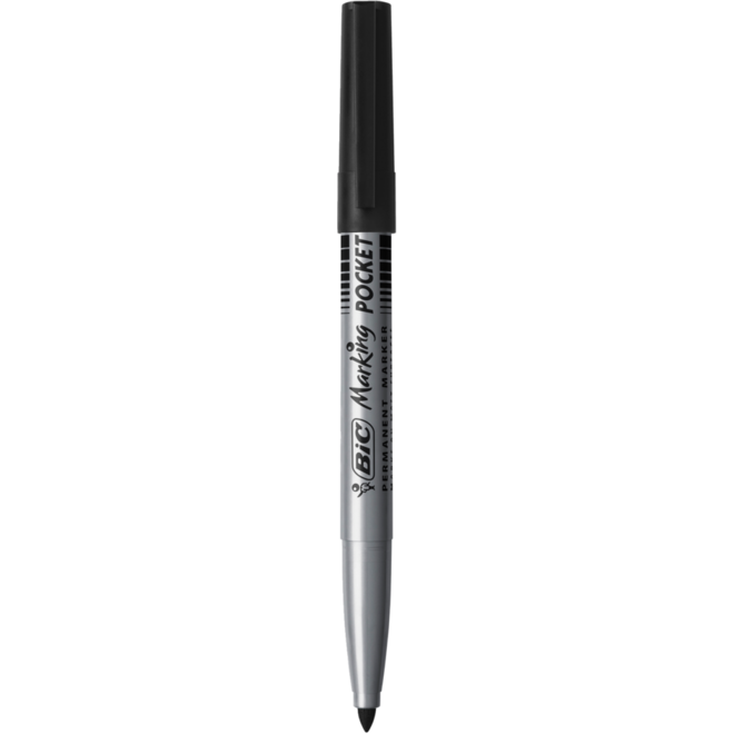 Permanent marker BIC rond 1,1 mm zwart, per dozijn