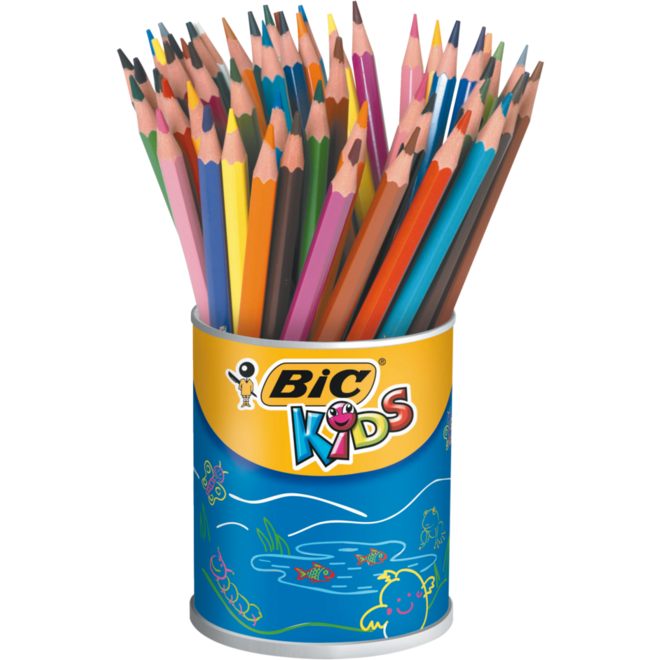 Kleurpotloden BIC Kids Evolution assorti, blik 60 stuks