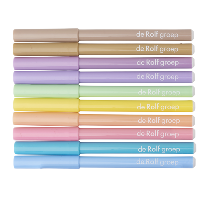 Viltstiften Jumbo | de Rolf groep | Pastel superpunt, 10 stuks