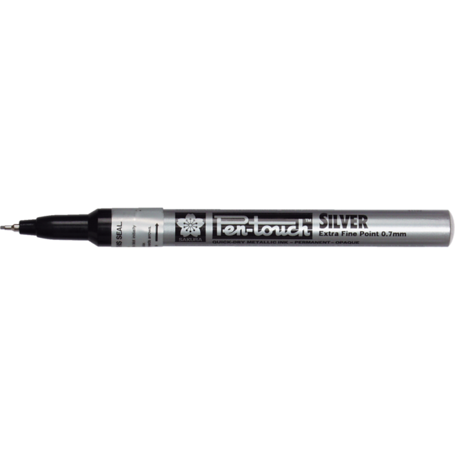 Finelinerstift, zilver puntdikte 0,7 mm