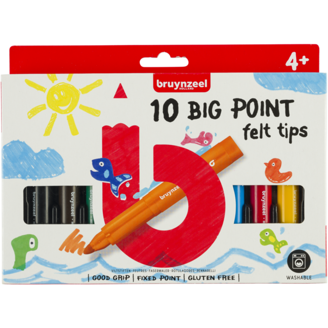 Viltstiften big points 12 stuks puntdikte L