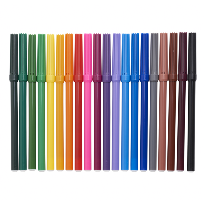 Viltstiften | de Rolf groep | basic 2 mm assorti, 20 stuks