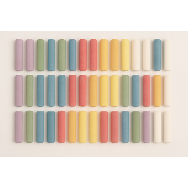 Stoepkrijt assorti 60 st (10 x 6 st)