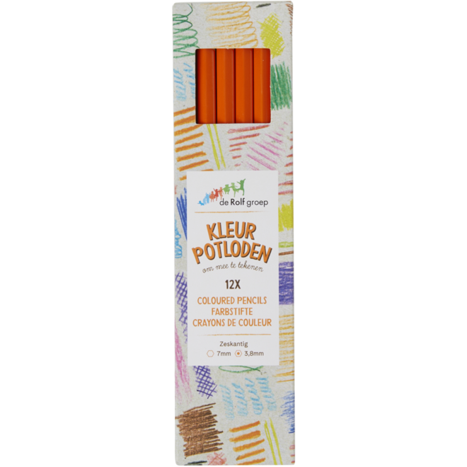 Kleurpotloden | de Rolf groep | oranje, 12 stuks