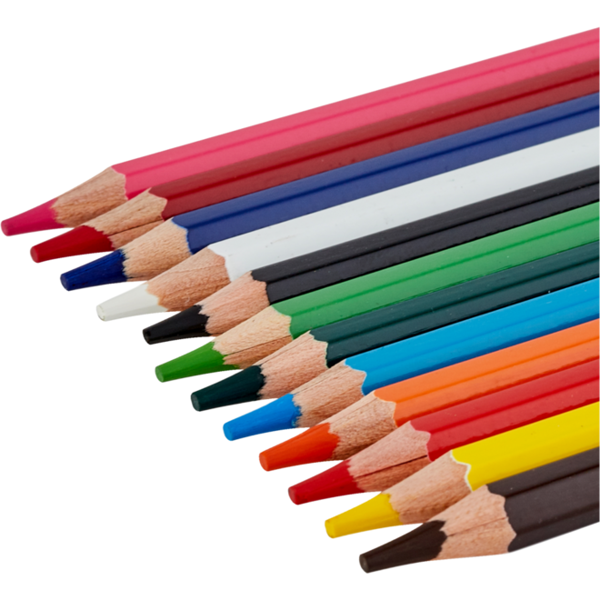 Kleurpotloden | de Rolf groep | assorti in blik, 12 stuks