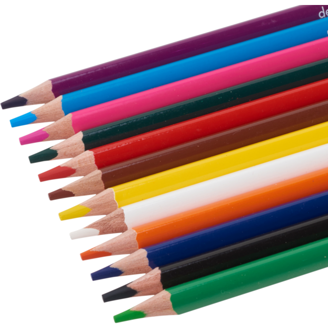 Kleurpotloden | de Rolf groep | driekantig  assorti, 12 stuks