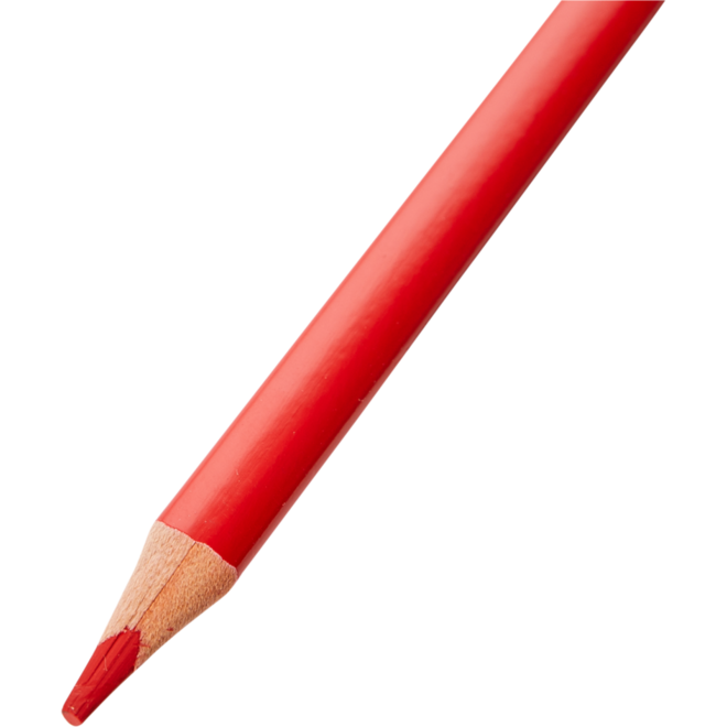Kleurpotloden | de Rolf groep | driekantig rood, 12 stuks