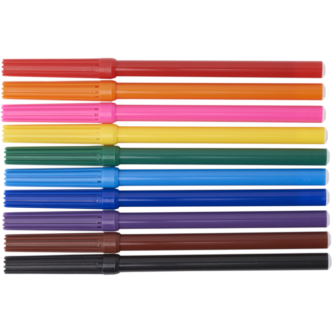 Viltstiften | de Rolf groep | basic 2 mm assorti, 10 stuks