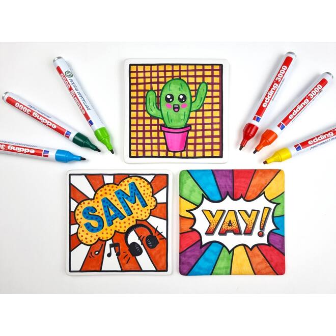 Permanent marker edding 3000 assorti 1,5-3 mm, 10 stuks