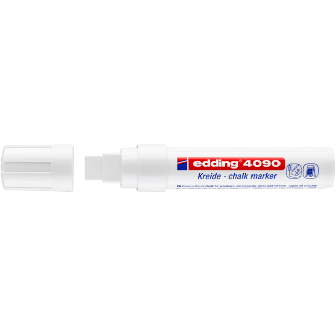 Krijtstift edding dik wit
