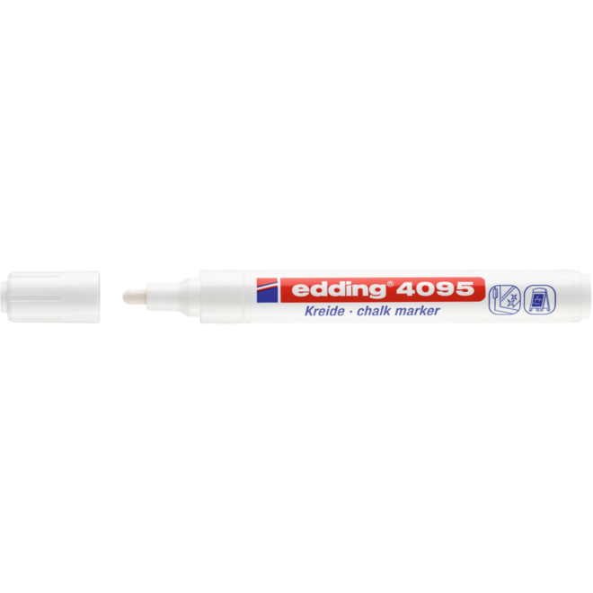Krijtstift edding dun wit