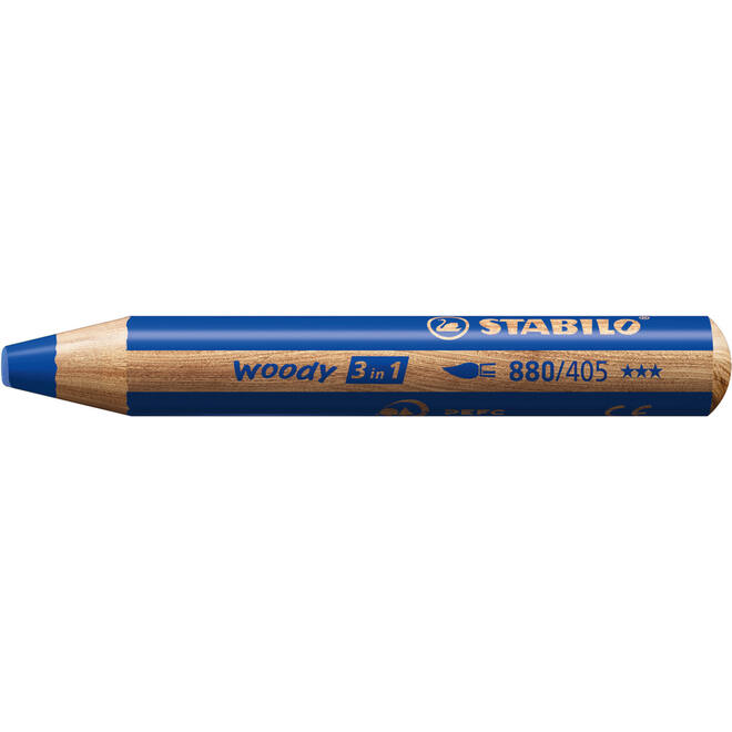 Waskrijt aquarel STABILO Woody 3-in-1 assorti classpack, 76 stuks incl. slijpers