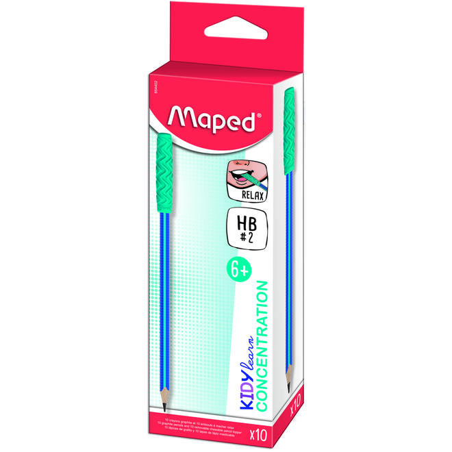 Potloden HB Kidy Learn concentratie, 10 stuks