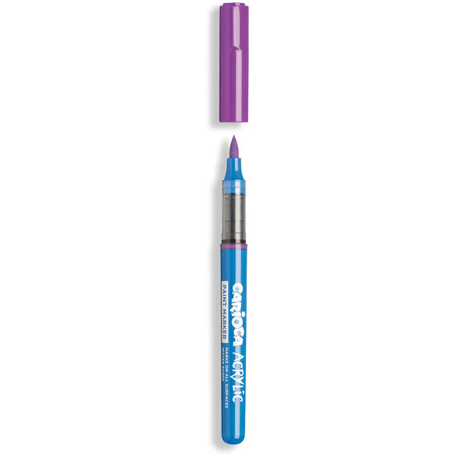 Acrylstiften Carioca assorti brush punt, 10 stuks