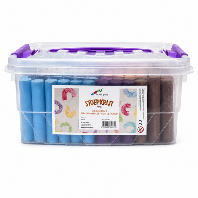 Stoepkrijt | de Rolf groep | Premium klassenpakket, 96 stuks