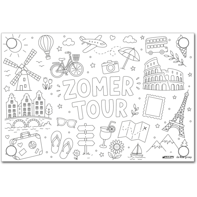 Buitenposter 30 x 40 cm Zomer tour