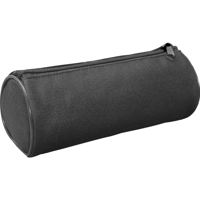Schooletui rond 21 x 11 cm, zwart