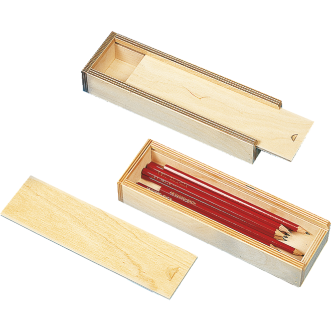 Potloodkistje met schuifdeksel formaat 22 x 7 x 3,5 cm