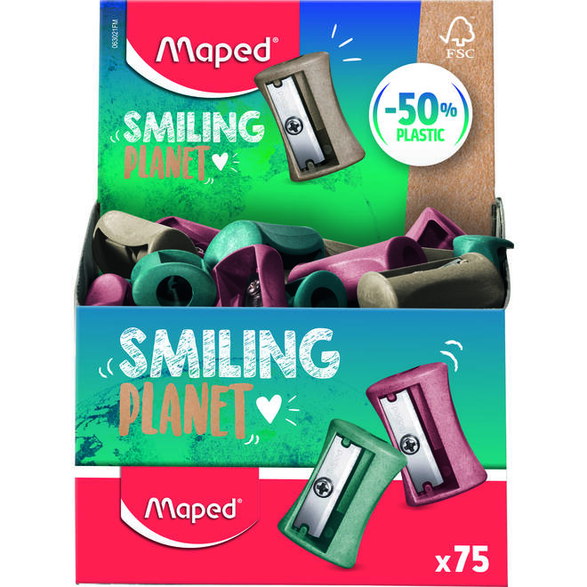 Puntenslijper Maped Smiling planet 1-gaats