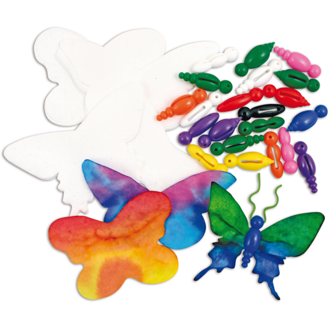 Filterpapier vlinders incl. lijfjes, 75 stuks
