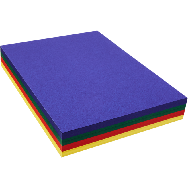 Tekenpapier A4, 4 kleuren 240 vel, 120 grs.