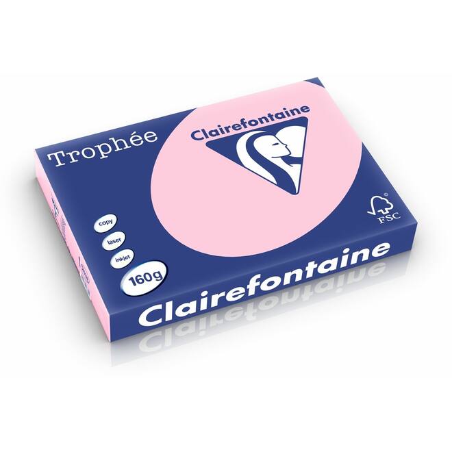 Omslagkarton roze A3, FSC houtvrij 250 vel, 160grs.