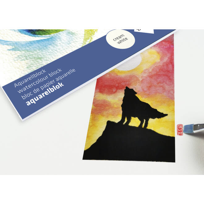 Aquarelpapier A2 roomwit 300 gram, 12 vel