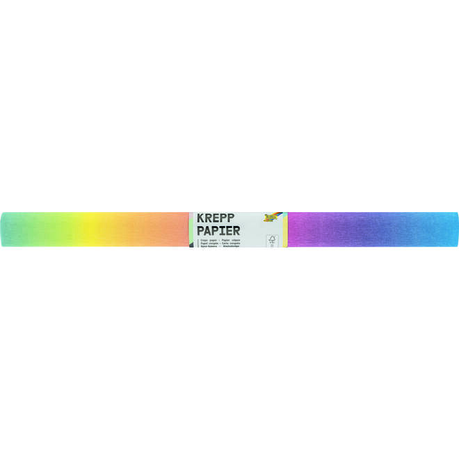 Crêpepapier regenboogkleuren 50 x 250 cm (10 stuks)