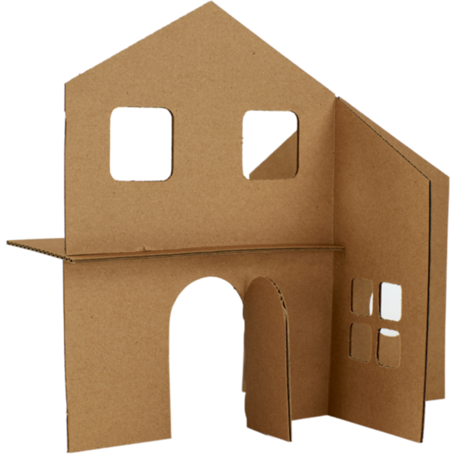Poppenhuis gestanst, 12 stuks