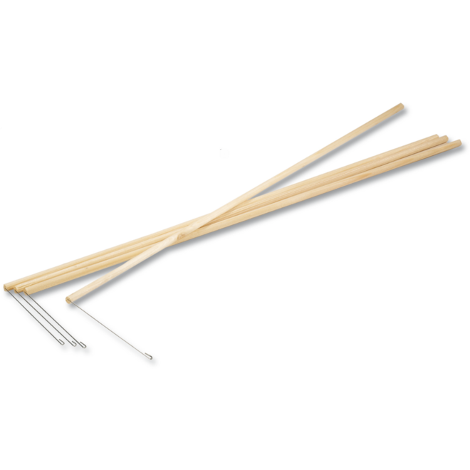 Lampionstokjes met veer 60 cm 50 stuks