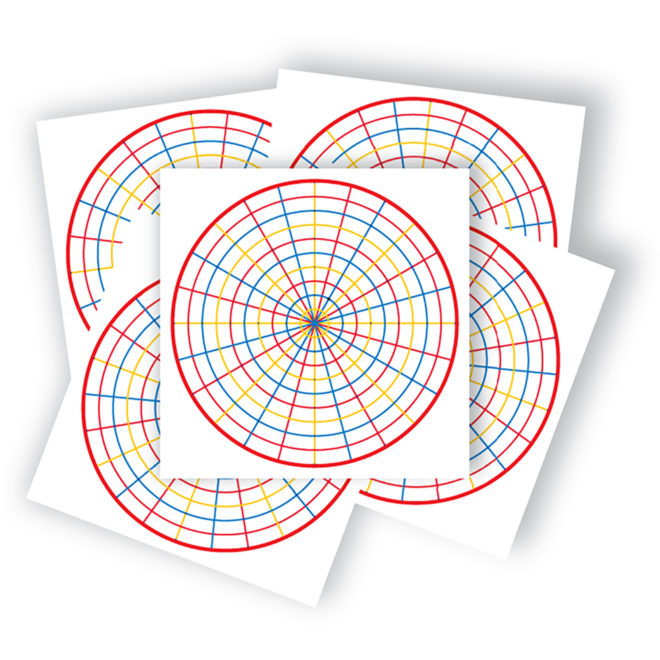 Mandala vellen 28 x 28 cm, 36 stuks