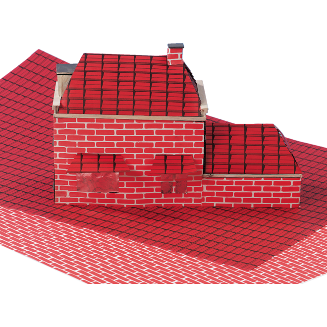 Steentjespapier 50 x 34 cm rood 100 vel