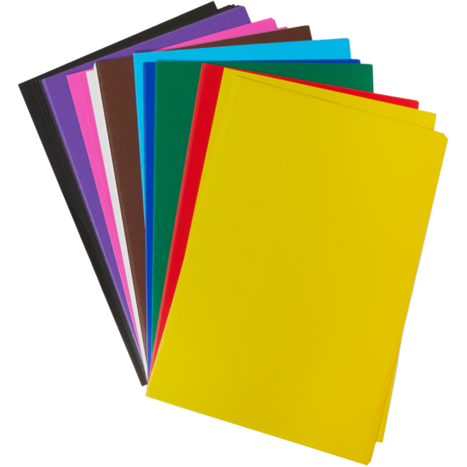 Sitspapier 25 x 17 cm 100 vel 10 kleuren ass., 80 grs.