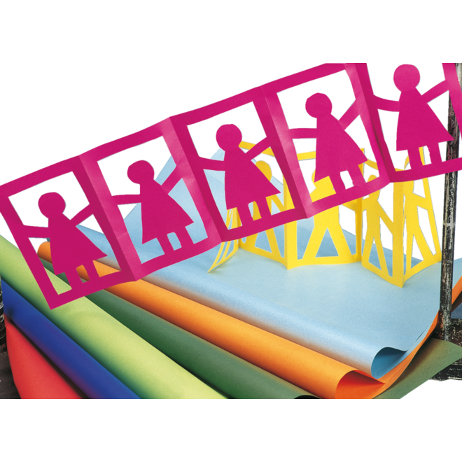 Knippapier 50 x 65 cm, 90 vel in 10 kleuren, 60 grs.