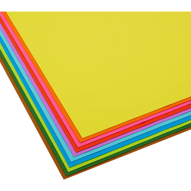 Knippapier 50 x 65 cm, 90 vel in 10 kleuren, 60 grs.