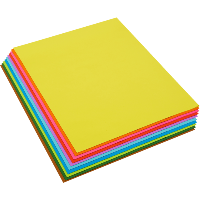 Knippapier 50 x 65 cm, 90 vel in 10 kleuren, 60 grs.