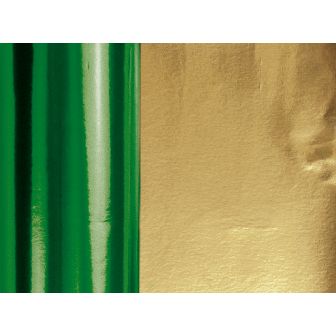 Aluminiumfolie groen/goud 50 cm x 10 meter