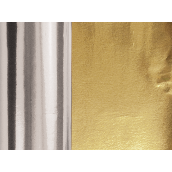 Aluminiumfolie goud/zilver 50 cm x 10 meter