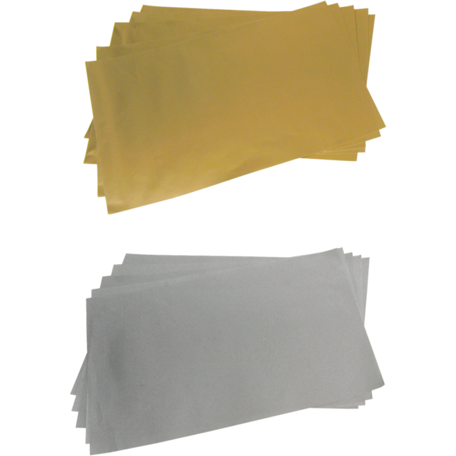 Sitspapier 25 x 35 cm, 50x goud 50x zilver